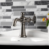 Fuller Single-Handle 1-Hole Deck Mount Bathroom Faucet with Push Pop-Up