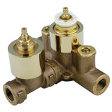 Pressure Balanced Thermostatic Tub and Shower Valve with Volume Control, with Stops