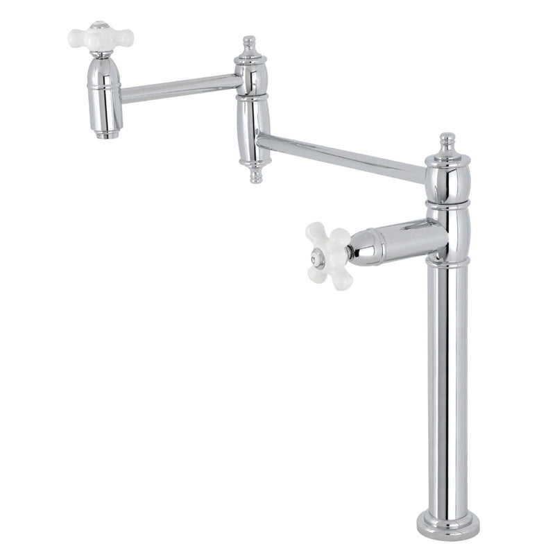 Restoration Two-Handle 1-Hole Deck Mount Pot Filler Faucet