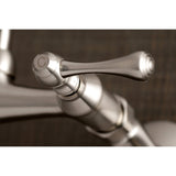 Kingston Double-Handle 2-Hole Wall Mount Laundry Faucet