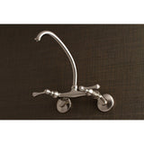 Kingston Two-Handle 2-Hole Wall Mount Laundry Faucet
