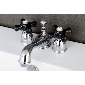 Duchess Two-Handle 3-Hole Deck Mount Mini-Widespread Bathroom Faucet with Brass Pop-Up