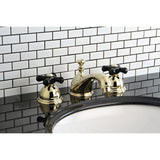 Duchess Two-Handle 3-Hole Deck Mount Widespread Bathroom Faucet with Brass Pop-Up