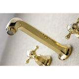 Metropolitan Two-Handle 3-Hole Wall Mount Roman Tub Faucet