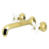 Metropolitan Two-Handle 3-Hole Wall Mount Roman Tub Faucet