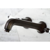 Metropolitan Two-Handle 3-Hole Wall Mount Roman Tub Faucet