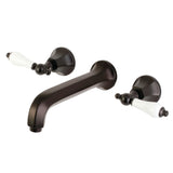 Metropolitan Two-Handle 3-Hole Wall Mount Roman Tub Faucet