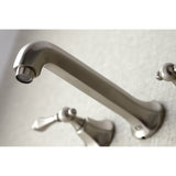 Metropolitan Two-Handle 3-Hole Wall Mount Roman Tub Faucet