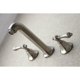 Metropolitan Two-Handle 3-Hole Wall Mount Roman Tub Faucet