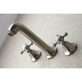 Metropolitan Two-Handle 3-Hole Wall Mount Roman Tub Faucet