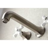 Metropolitan Two-Handle 3-Hole Wall Mount Roman Tub Faucet