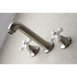 Metropolitan Two-Handle 3-Hole Wall Mount Roman Tub Faucet