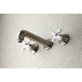Metropolitan Two-Handle 3-Hole Wall Mount Roman Tub Faucet