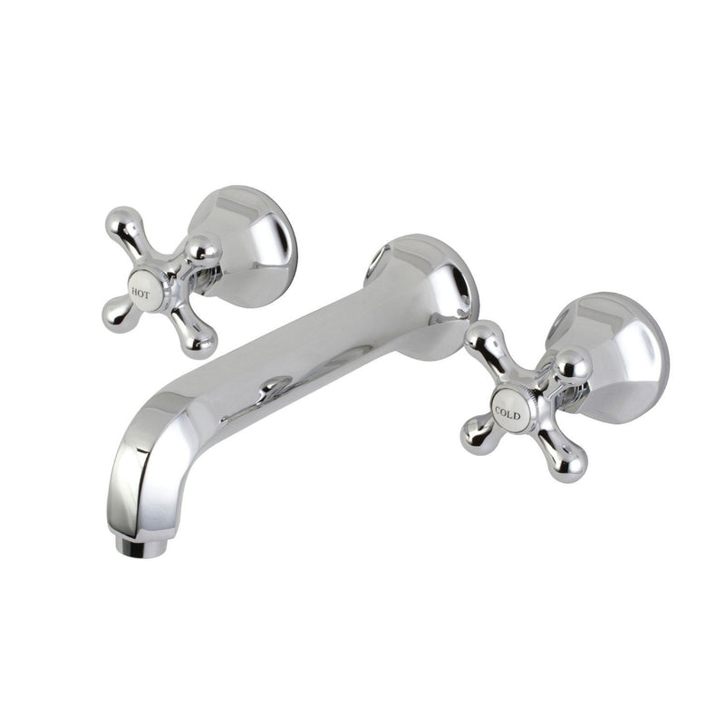 Metropolitan Double-Handle 3-Hole Wall Mount Bathroom Faucet