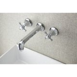 Metropolitan Double-Handle 3-Hole Wall Mount Bathroom Faucet
