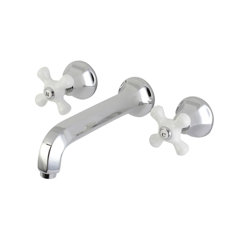 Metropolitan Double-Handle 3-Hole Wall Mount Bathroom Faucet