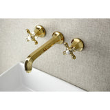 Metropolitan Double-Handle 3-Hole Wall Mount Bathroom Faucet