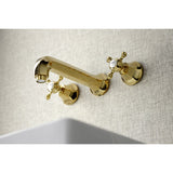 Metropolitan Two-Handle 3-Hole Wall Mount Bathroom Faucet