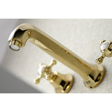 Metropolitan Double-Handle 3-Hole Wall Mount Bathroom Faucet