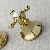 Metropolitan Double-Handle 3-Hole Wall Mount Bathroom Faucet