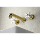 Metropolitan Double-Handle 3-Hole Wall Mount Bathroom Faucet