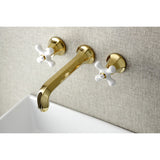 Metropolitan Double-Handle 3-Hole Wall Mount Bathroom Faucet