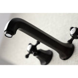 Metropolitan Two-Handle 3-Hole Wall Mount Bathroom Faucet