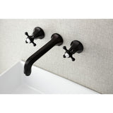 Metropolitan Two-Handle 3-Hole Wall Mount Bathroom Faucet