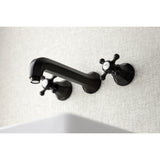 Metropolitan Double-Handle 3-Hole Wall Mount Bathroom Faucet