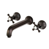 Metropolitan Two-Handle 3-Hole Wall Mount Bathroom Faucet