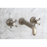 Metropolitan Double-Handle 3-Hole Wall Mount Bathroom Faucet