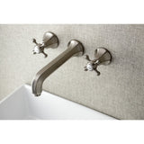 Metropolitan Double-Handle 3-Hole Wall Mount Bathroom Faucet