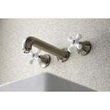 Metropolitan Double-Handle 3-Hole Wall Mount Bathroom Faucet