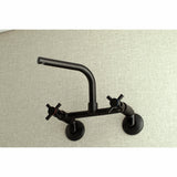 Concord Double-Handle 2-Hole Wall-Mount Bridge Kitchen Faucet