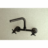 Concord Double-Handle 2-Hole Wall-Mount Bridge Kitchen Faucet