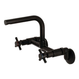 Concord Double-Handle 2-Hole Wall-Mount Bridge Kitchen Faucet
