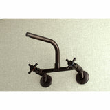 Concord Double-Handle 2-Hole Wall-Mount Bridge Kitchen Faucet