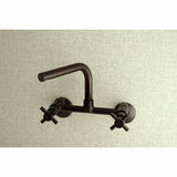 Concord Double-Handle 2-Hole Wall-Mount Bridge Kitchen Faucet