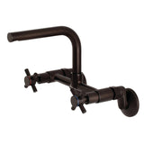Concord Double-Handle 2-Hole Wall-Mount Bridge Kitchen Faucet