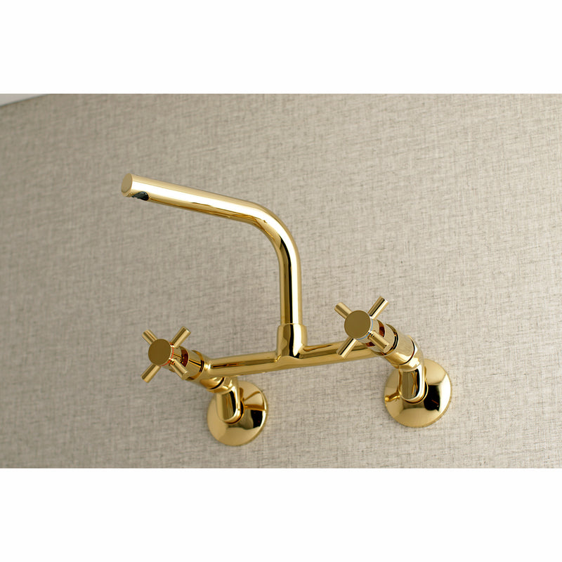 Concord Double-Handle 2-Hole Wall-Mount Bridge Kitchen Faucet