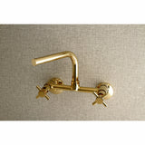 Concord Double-Handle 2-Hole Wall-Mount Bridge Kitchen Faucet
