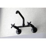 Concord Double-Handle 2-Hole Wall-Mount Bridge Kitchen Faucet
