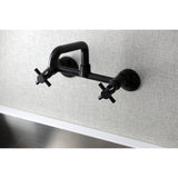Concord Double-Handle 2-Hole Wall-Mount Bridge Kitchen Faucet
