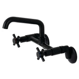 Concord Double-Handle 2-Hole Wall-Mount Bridge Kitchen Faucet