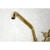 Concord Double-Handle 2-Hole Wall-Mount Bridge Kitchen Faucet