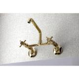 Concord Double-Handle 2-Hole Wall-Mount Bridge Kitchen Faucet