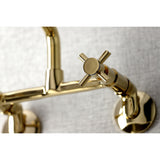 Concord Double-Handle 2-Hole Wall-Mount Bridge Kitchen Faucet