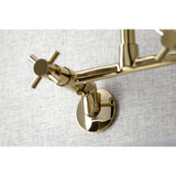 Concord Double-Handle 2-Hole Wall-Mount Bridge Kitchen Faucet