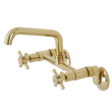 Concord Double-Handle 2-Hole Wall-Mount Bridge Kitchen Faucet