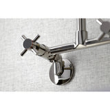 Concord Double-Handle 2-Hole Wall-Mount Bridge Kitchen Faucet